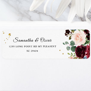 Rustic Burgundy Navy Blue & Red Beauty Flowers