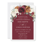 Rustic Burgundy Orange Ivory Floral Arch Wedding