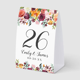 Rustic Burgundy Pink Fall Floral Wedding Monogram