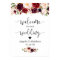 Rustic Burgundy Red Floral Welcome Wedding Sign