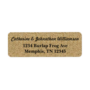 Rustic Burlap Address Labels