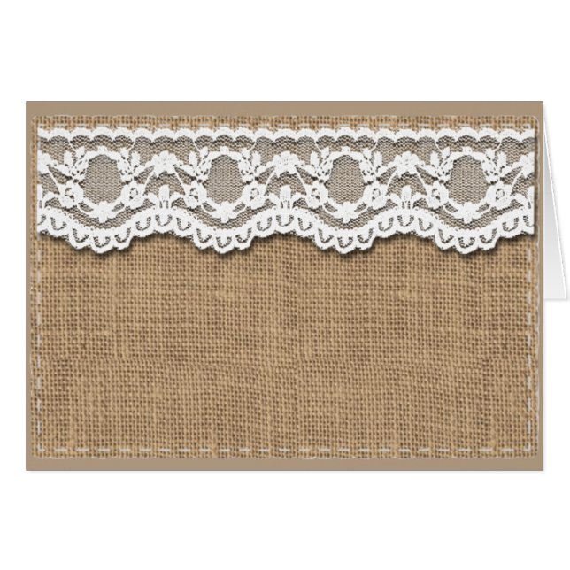 Rustic Burlap and Lace (Front Horizontal)