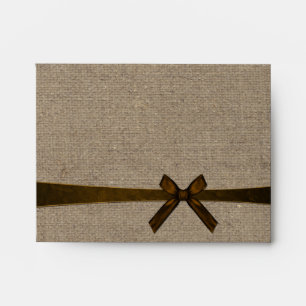 Rustic Burlap and Vintage Lace Note Envelope