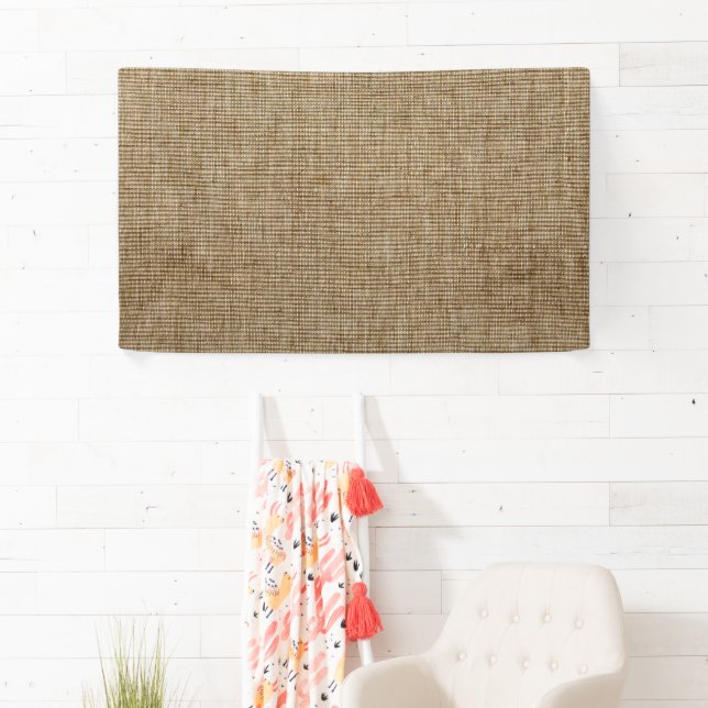 Rustic Burlap Banner – Nature-Inspired Custom  (Insitu)