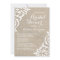 Rustic Burlap Damask Bridal Shower Invitation