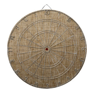 Rustic Burlap Dart Board – Nature Texture Country