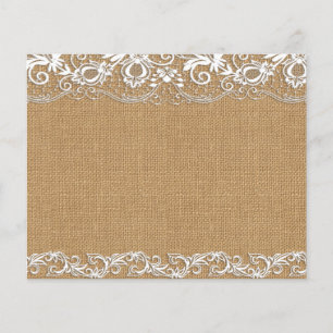 Rustic Burlap & Lace Effect Scrapbook Paper