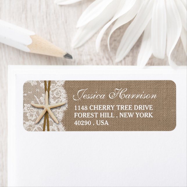 Rustic Burlap, Lace & Starfish Beach Bridal Shower (Insitu)