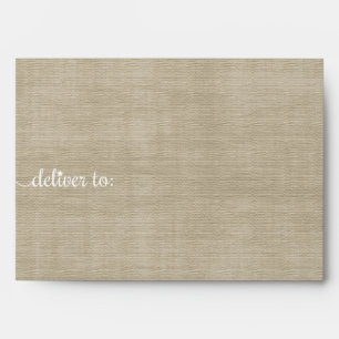Rustic Burlap Linen Neutral Coordinating Envelope