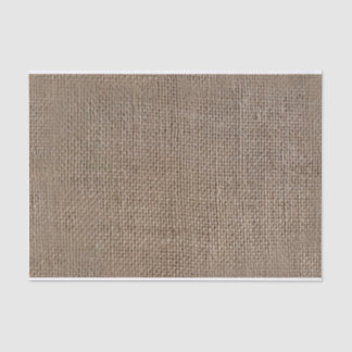 Rustic Burlap-Look Brown Printed Background Tissue Paper