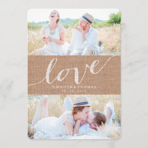 RUSTIC BURLAP LOVE   SAVE THE DATE
