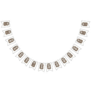 Rustic Burlap Mason Jar Baby Shower Bunting