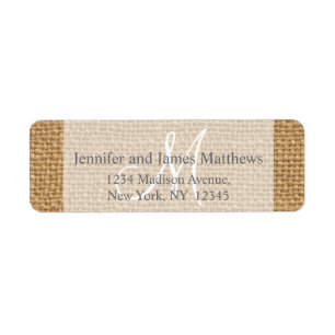 Rustic Burlap Monogram for Weddings