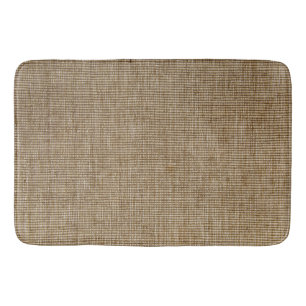 Rustic Burlap Nature Pattern Bath Mat – Earthy Tex