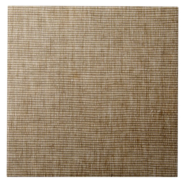 Rustic Burlap Nature Pattern Ceramic Tile – Natura (Front)