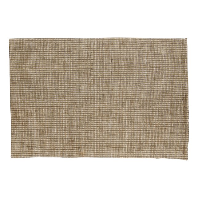 rustic burlap nature pattern pillowcase (Front)