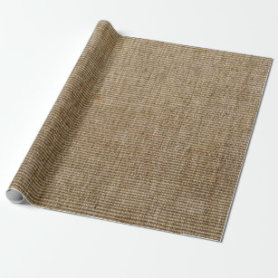 rustic burlap nature pattern wrapping paper