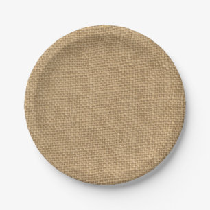 Rustic Burlap Paper Plates