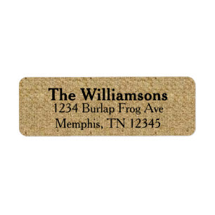 Rustic Burlap Return Address Labels