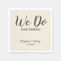 Rustic Burlap We Do Love Cookies Custom