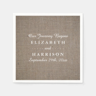 Rustic Burlap Wedding Napkin