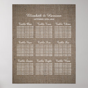 Rustic Burlap Wedding Poster