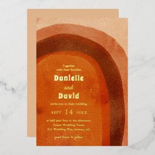 Rustic Burnt Orange Arch Modern Wedding