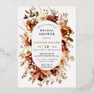 Rustic Burnt Orange Burgundy Fall Bridal Shower