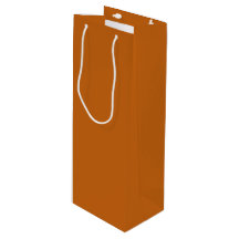 Rustic Burnt Orange Wine Gift Bag