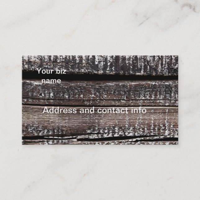Rustic Business Card (Front)