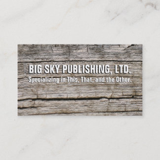 Rustic Business Card
