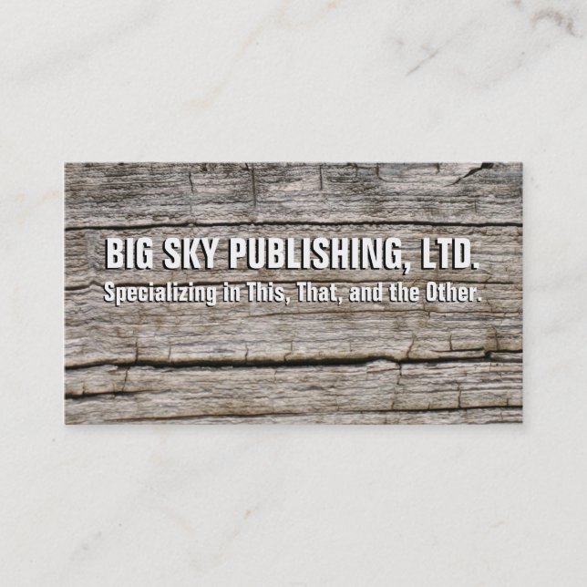Rustic Business Card (Front)