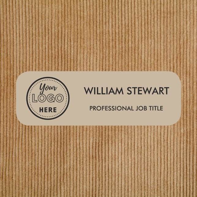 Rustic Business Logo Company Employee Staff Name Tag (Creator Uploaded)