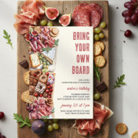Rustic BYOB Night Charcuterie Board Birthday Party