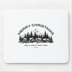 Rustic Cabin Christmas  Mouse Mat