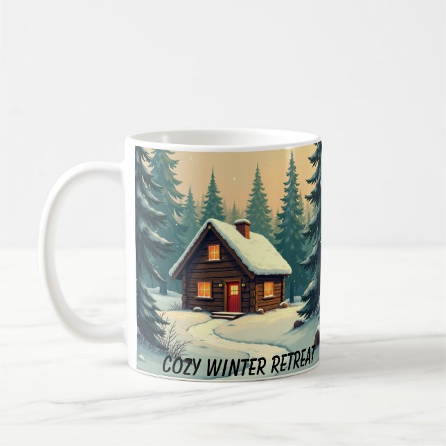 Rustic Cabin Christmas Mug (Left)