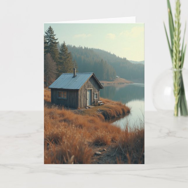 Rustic Cabin Fathers Day Card (Front)