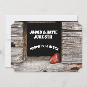 RUSTIC CABIN WEDDING INVITATIONS PERSONALIZED