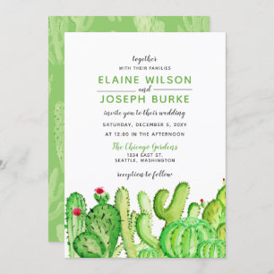 Rustic Cacti Wedding Invitations