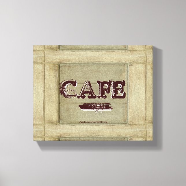 Rustic Cafe Kitchen Canvas Print - Aged Paint 2.0 (Front)