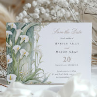 Rustic Calla Lily Save the Date Wedding