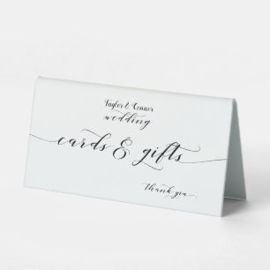 Rustic Calligraphy Guests Cards & Gifts Sign