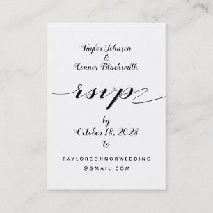 Rustic Calligraphy RSVP & Details Online Card