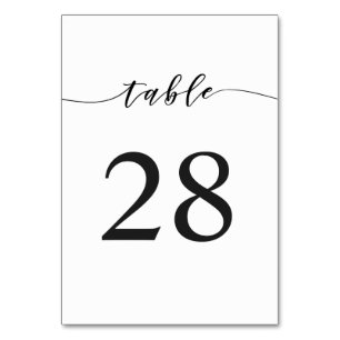 Rustic Calligraphy Table Number   Editable Colour