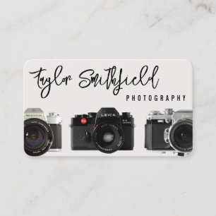 Rustic Cameras Photography Business Card