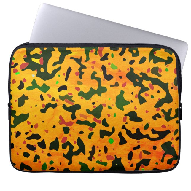 Rustic Camo Camouflage Pattern Laptop Sleeve (Front)