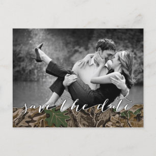 Rustic Camo Country Photo Save the Date Cards