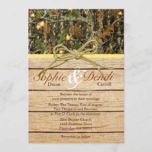 Rustic Camo Wedding Invitation