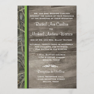 Rustic Camo Wedding Invitations
