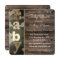 Rustic Camouflage Baby Shower Invitation